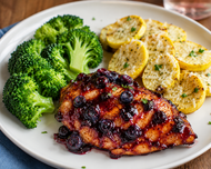 Dinner: Blueberry BBQ Chicken Bowl (serves 2)