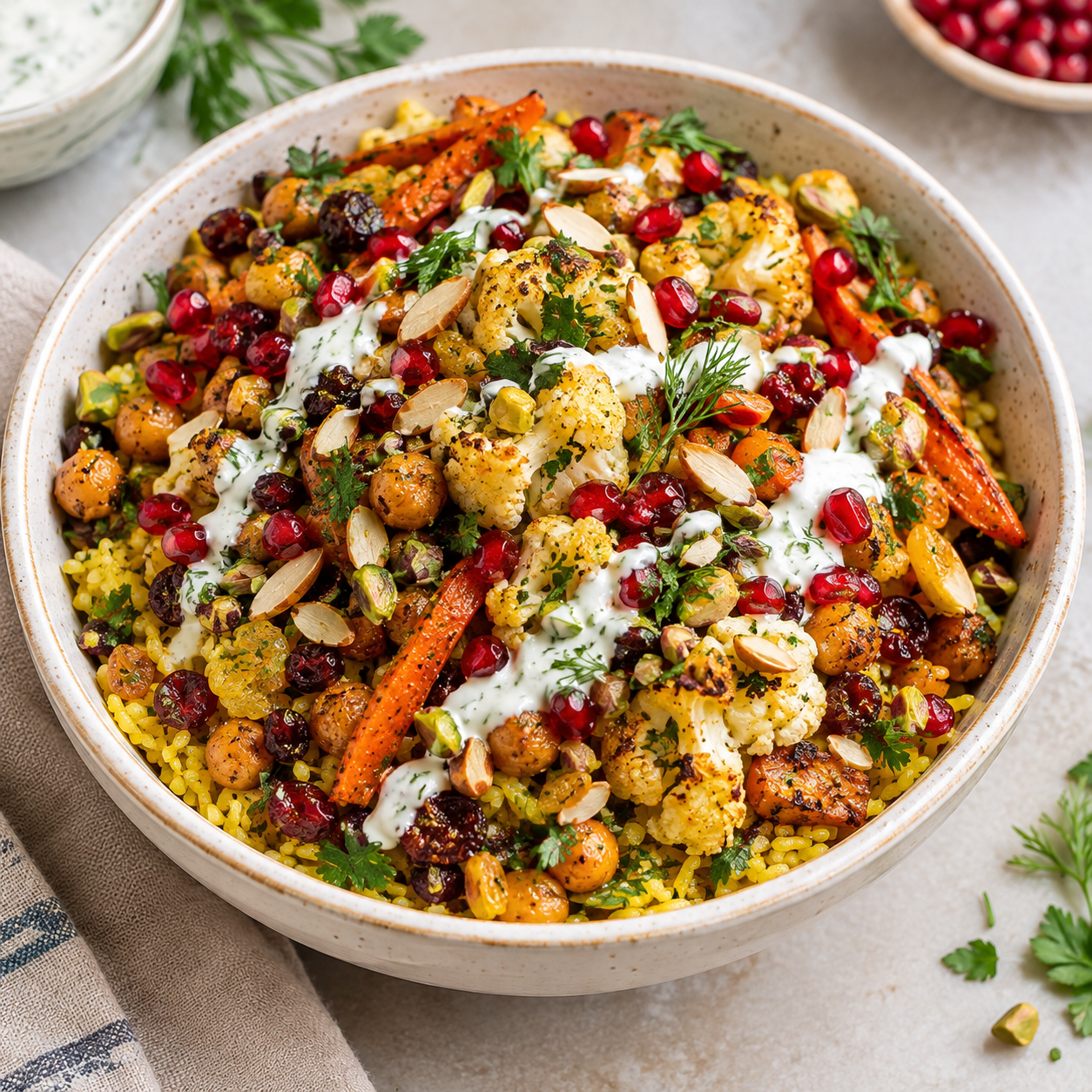 Dinner: Jeweled Moroccan Rice Bowl (serves 2) – Weezie's Colorful Kitchen