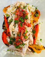 Dinner: Shredded Chicken Burrito Bowl (serves 2)