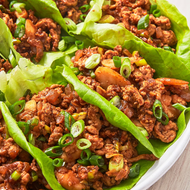Dinner: Mandy's Asian Chicken Lettuce Wraps and Coconut Rice (serves 2)