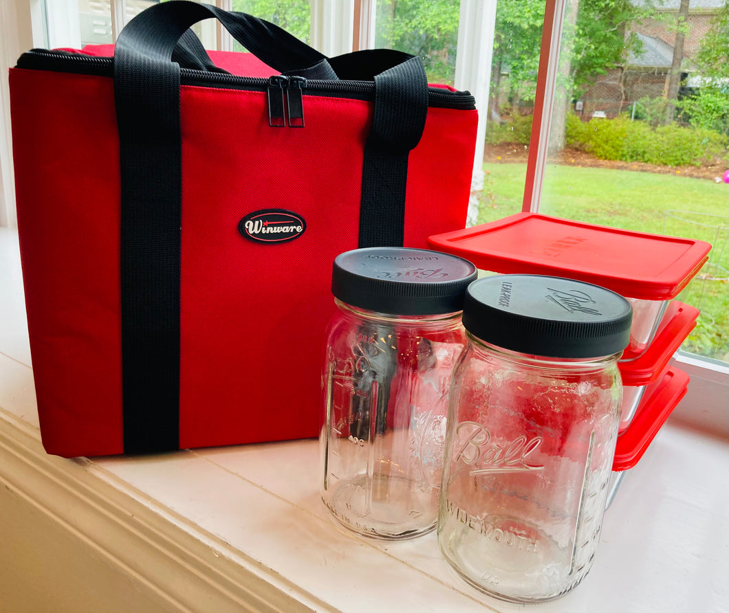 New Customer: Glass Containers and Cooler Bag