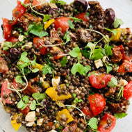 Family Dinner: Greek Lentil Rice Bowl (serves 4)